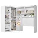 Ver imagem 5 de Guarda Roupa Casal Modulado Completo Lorena M07 Branco - Mpozenato