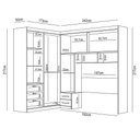 Ver imagem 4 de Guarda Roupa Casal Modulado Completo Lorena M07 Branco - Mpozenato