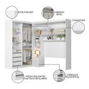 Ver imagem 3 de Guarda Roupa Casal Modulado Completo Lorena M07 Branco - Mpozenato