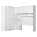 Ver imagem 1 de Guarda Roupa Casal Modulado Completo Lorena M07 Branco - Mpozenato