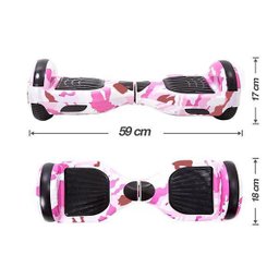 Hoverboard Overboard Skate Elétrico Led Rosa Camuflado - 3