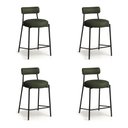 Ver imagem 6 de Banqueta Cozinha Média com Encosto Industrial Preto Kit 4 Londres PU Verde D03 - D'Rossi
