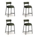 Ver imagem 7 de Banqueta Cozinha Média com Encosto Industrial Preto Kit 4 Londres PU Verde D03 - D'Rossi