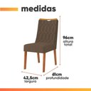 Ver imagem 4 de Conjunto Sala de Jantar Mesa Tampo em Vidro 1,60m 6 Cadeiras Bel Madeirado - Marrom
