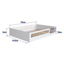 Ver imagem 4 de Cama Montessoriana Casal Affetto Branco - Completa Móveis