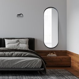 Espelho Decorativo Urban Preto 120x40cm Oblongo - 3