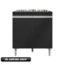 Ver imagem 2 de Balcão Cooktop 2 Portas 5 Bocas Andreia com Tampo Ajl Móveis:preto