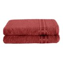 Ver imagem 1 de Kit 2 Toalhas de Banho 100% Algodão Linea:vermelho Tango