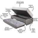 Ver imagem 7 de Bicama Box Baú Courino Linho 88x188 com Colchão Ecoline D33 Ecoflex