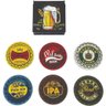 6 Porta Copos em Mdf Cerveja Artesanal Descansos de Taças Beer com Caixa Personalizada - 1