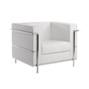 Ver imagem 1 de Poltrona Le Corbusier Cromado em Sintético Branco