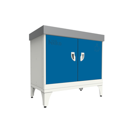 Armário de Aço Café - Nk 1803 Nilko Armários Azul Fluorescente Puxador - 1
