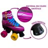 Patins Infantil Roller Quad Criança Vários Tamanhos Esporte Clássico Divertido Com Freio Importway C - 3