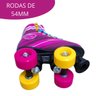 Patins Infantil Roller Quad Criança Vários Tamanhos Esporte Clássico Divertido Com Freio Importway C - 5