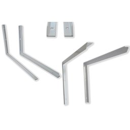 4x Suporte cantoneira reforçada SEM MÃO FRANCESA- 40cm- Branca- Marca Hayner - 1