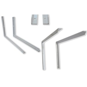 4x Suporte cantoneira reforçada SEM MÃO FRANCESA- 40cm- Branca- Marca Hayner