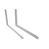 4x Suporte cantoneira reforçada SEM MÃO FRANCESA- 40cm- Branca- Marca Hayner - 2