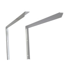 4x Suporte cantoneira reforçada SEM MÃO FRANCESA- 40cm- Branca- Marca Hayner - 3
