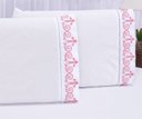 Ver imagem 5 de Jogo lençol quarto casal king bordado 3 peças branco rose