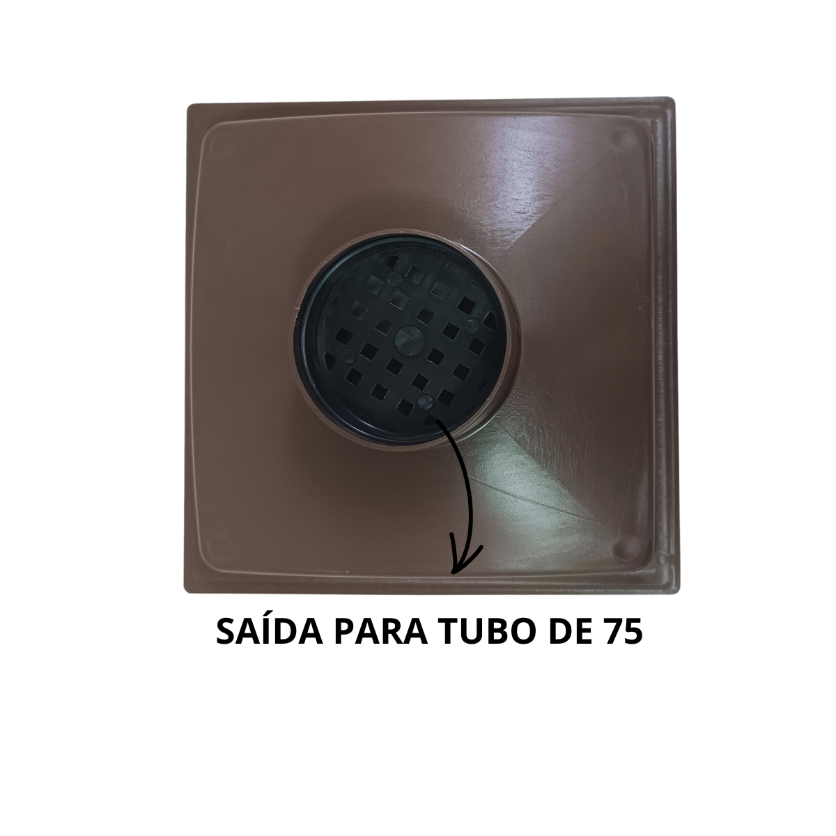Ralo Quintal 20x20 Inox 304 Modelo Dubai Coletor Marrom Saída 75mm e 2 Telas Anti Insetos - 4