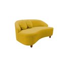 Ver imagem 4 de Namoradeira Sofá Feijão Cancún 130cm Orgânica Couro Amarelo
