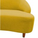 Ver mais imagens de Namoradeira Sofá Feijão Cancún 130cm Orgânica Couro Amarelo
