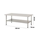Ver imagem 2 de Mesa de Inox Baixa 150x70x65 Cm Frigopro