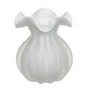 Ver imagem 1 de Vaso Decorativo Vidro Tipo Trouxinha Murano Branco Fosco 13x11,5cm