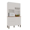 Ver imagem 1 de Armário de Cozinha 5 Portas 2 Gavetas Dubai Salleto Branco