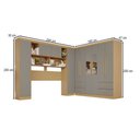 Ver imagem 4 de Guarda-roupa Casal Modulado Andorra 10 Portas 4 Gavetas com Espelho Jequitibá/granizo - Pnr Móveis