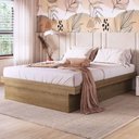 Ver imagem 3 de Cama Queen com Baú para Colchão 198x158cm Multimóveis Cr40128 Mel