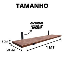 Prateleira Industrial Mão Francesa Madeira Pinus Maciça 1 Mt:ipe - 4