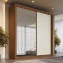 Ver imagem 1 de Guarda Roupa Mali 2 Portas de Correr 100% MDF com 01 Espelho - Móveis Europa