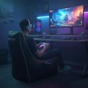 Ver imagem 2 de Puff Game One Pró - Pufe Gamer com Enchimento e Tecido Impermeável