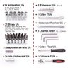 Kit Ferramentas 46 Peças Alta Durabilidade Aço Cromo Vanádio Estojo Compacto Manutenção Versá - 8