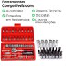 Kit Ferramentas 46 Peças Alta Durabilidade Aço Cromo Vanádio Estojo Compacto Manutenção Versá - 7
