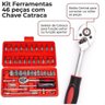 Kit Ferramentas 46 Peças Alta Durabilidade Aço Cromo Vanádio Estojo Compacto Manutenção Versá - 6