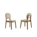 Ver imagem 3 de Conjunto Sala de Jantar Mesa Viena 160x90cm Tampo Retângular Vidro/MDF Off White com 6 Cadeiras Évor
