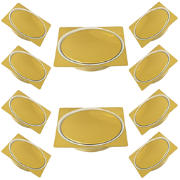 Kit 10 Ralo Click Banheiro Inox Quadrado 10x10 Dourado - 1