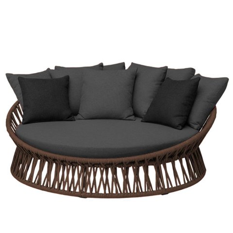 Chaise Área Externa Monza Alumínio Pintura Corda Náutica Trama