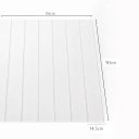 Ver imagem 3 de Cabeceira Cama Solteiro Lambri Painel MDF Modular 116x90cm:Branco