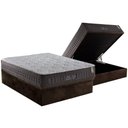 Ver imagem 1 de Cama Box Baú Casal: Colchão Molas Anjos MasterPocket Ensacadas New King + Base CRC Suede Brown(