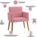 Ver imagem 3 de Jogo 2 Poltronas para Escritório Decor Escrivaninha Resistente Confortável Luxo