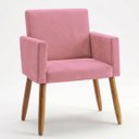 Ver imagem 5 de Jogo 2 Poltronas para Escritório Decor Escrivaninha Resistente Confortável Luxo