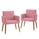 Ver imagem 4 de Jogo 2 Poltronas para Escritório Decor Escrivaninha Resistente Confortável Luxo