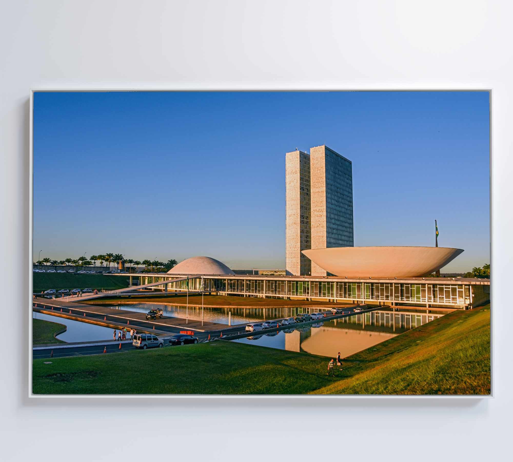 Quadro Congresso Nacional Brasília - 90x60 cm - Adesivo fotográfico - 6