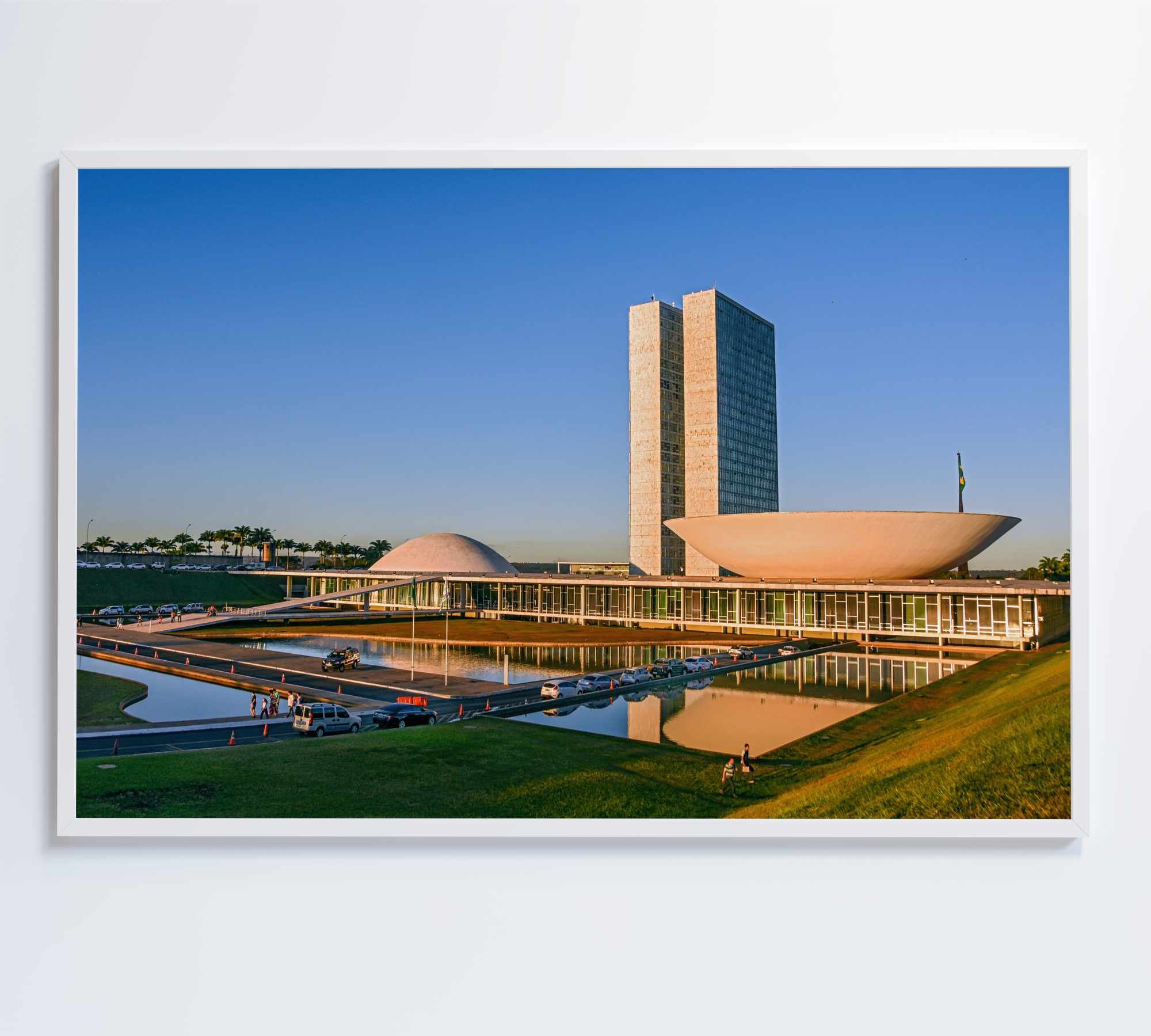 Quadro Congresso Nacional Brasília - 90x60 cm - Adesivo fotográfico - 5