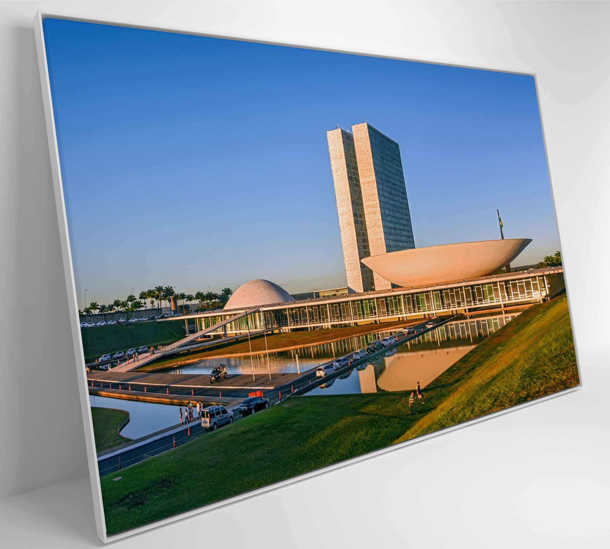 Quadro Congresso Nacional Brasília - 90x60 cm - Adesivo fotográfico - 4