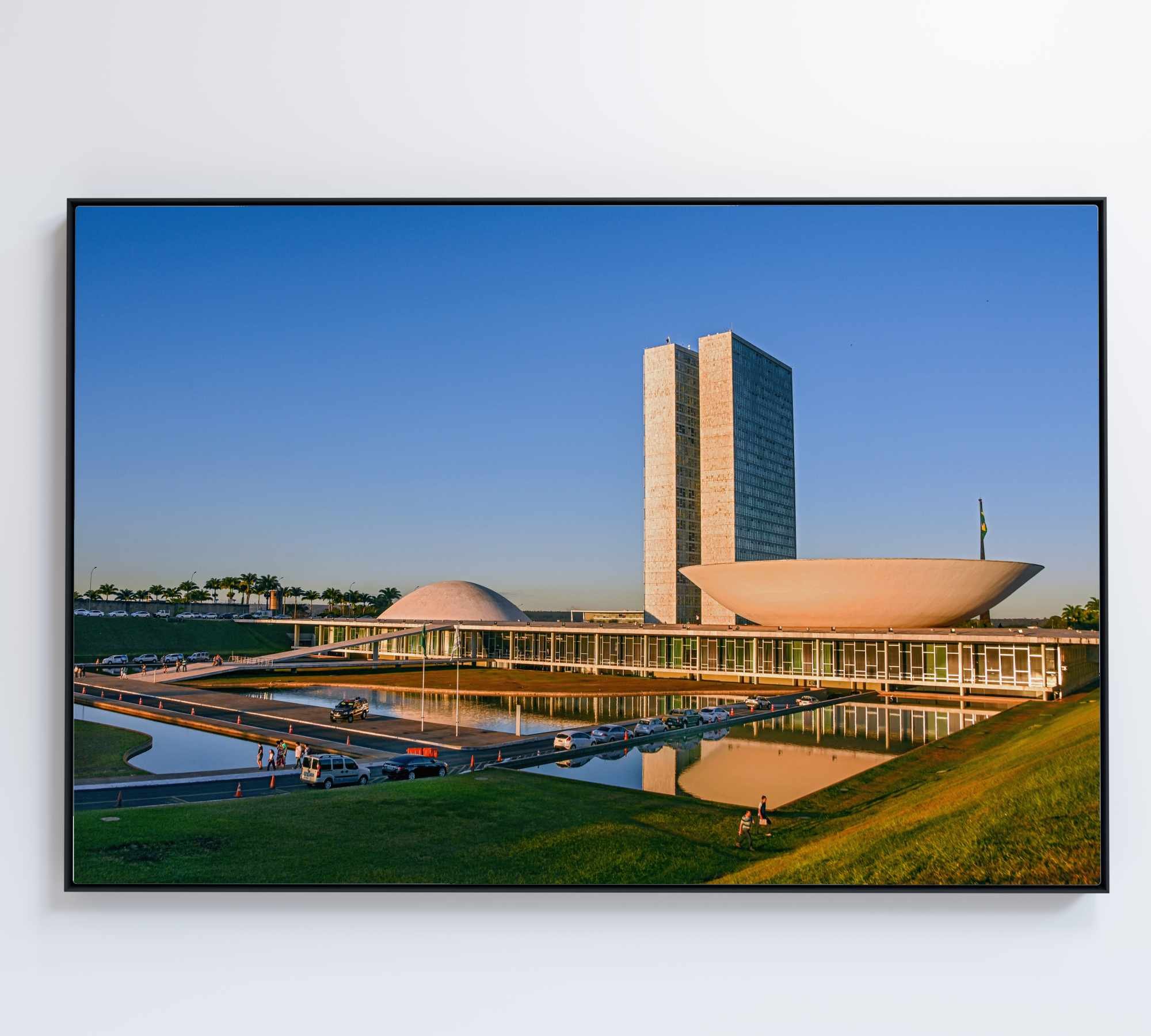 Quadro Congresso Nacional Brasília - 90x60 cm - Adesivo fotográfico - 8