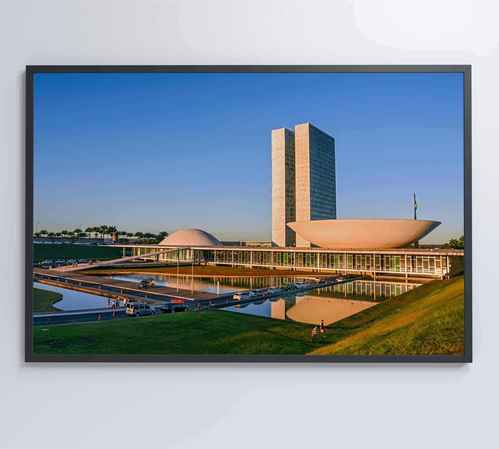 Quadro Congresso Nacional Brasília - 90x60 cm - Adesivo fotográfico - 7